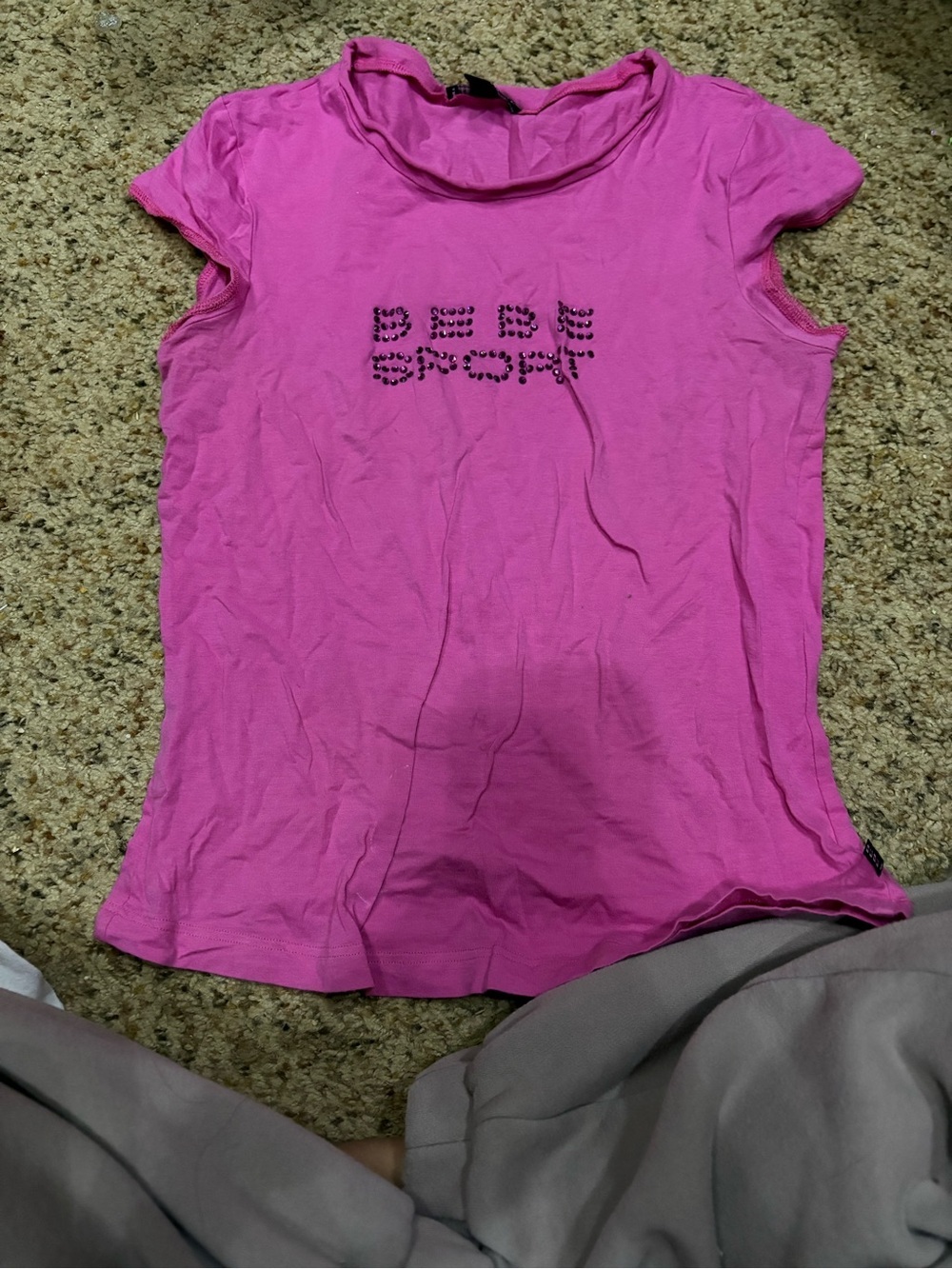 bebe Hot Pink Logo Tee